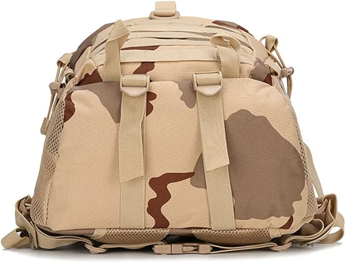 Outdoor Sports Pack Hiking Bag Tactical Rucksack Camo Knapsack Combat Camouflage Tactical 30L Molle Backpack - Tan