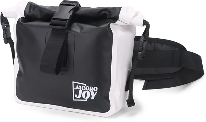 Waterproof Fanny Pack Floating Dry Bag Pouch with Adjustable Waist Strap Large Capacity Waterproof Waist Bag for Kayaking Boating Fishing Cycling Beach (Black)