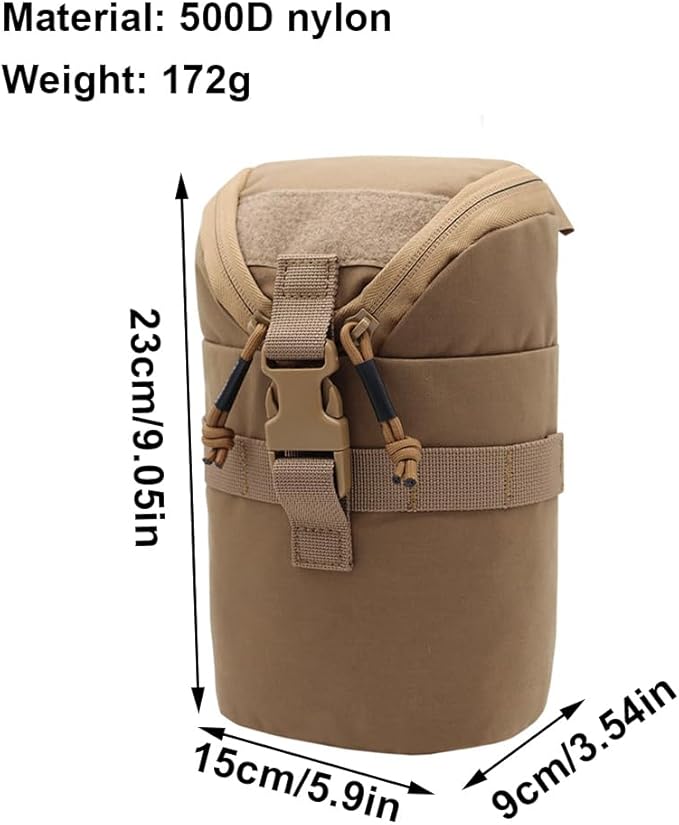 Tactical Molle Pouch Waterproof Backpack Attachment Pouches Gadget Storage Bag with Back Webbing &amp Bottom Drain Hole for Hiking Camping Fishing