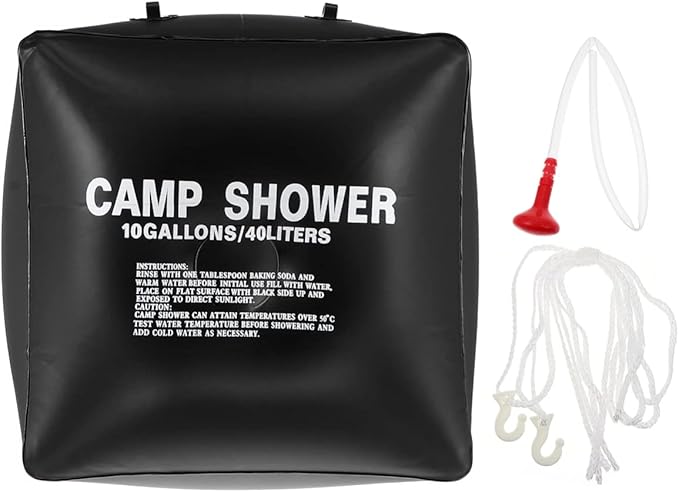 POPETPOP 1set Portable Outdoor Shower Camping Solar Water Bag Lightweight Solar Shower Bag for Hiking