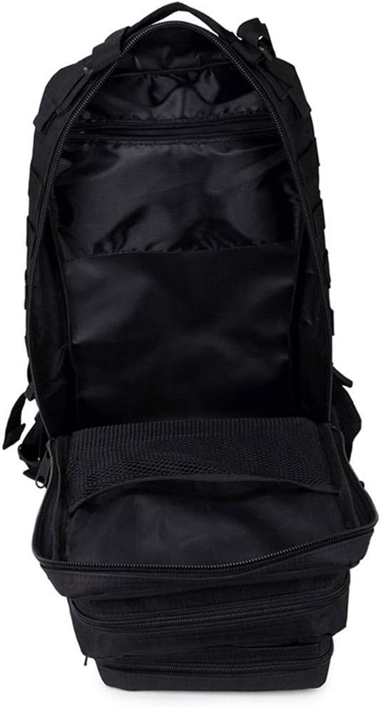 Outdoor Sports Pack Hiking Bag Tactical Rucksack Camo Knapsack Combat Camouflage Tactical 35L Molle Backpack - Black