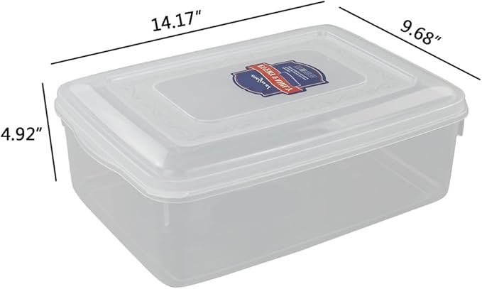 Pekky 11 Quart Plastic Toys Storage Containers with Lid Clear Bin Set of 2