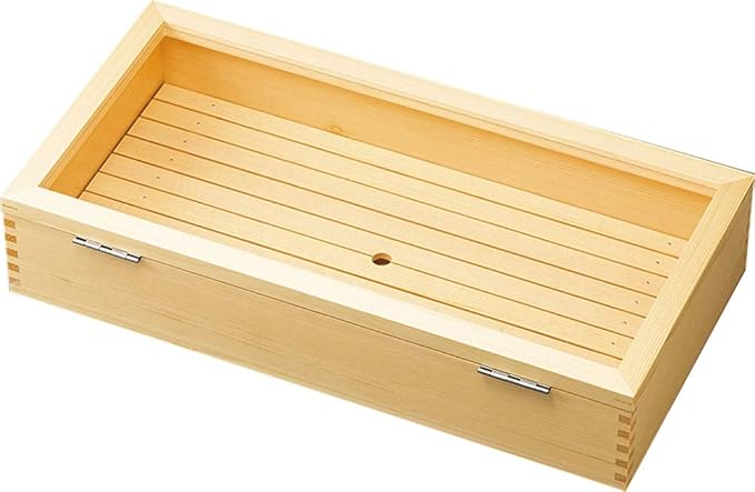 ヤマコー Netting Lid Neta Box 60×30×12cm Plain Wood