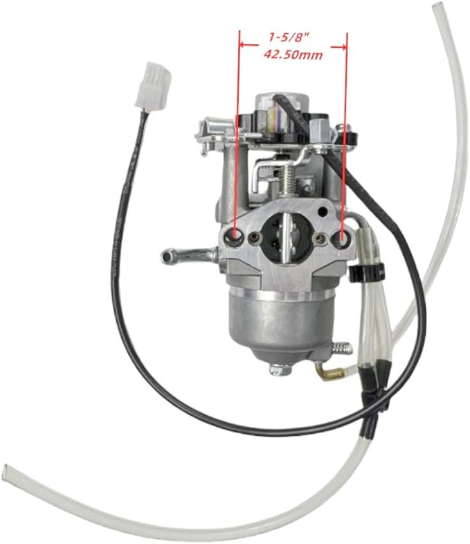 Carburetor with Stepper Motor Gaskets and Fuel Line for GENMAX GM3200i GM3300i 3200-Watt 3300-Watt 145cc Inverter Generators