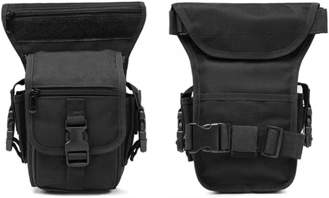 Tactical Drop Leg Bag Adjustable Thigh Pouch Bag with Multi-Pocket for Cycling Hiking Climbing Hunting Travelling