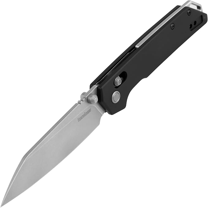 Kershaw Iridium Reverse Tanto Folding Pocket Knife Sleek 3.4 inch D2 Steel Blade DuraLock Locking Mechanism Aluminum Handle Designed in the USA