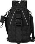Outdoor Sports Pack Hiking Bag Rucksack Knapsack Combat Camouflage Tactical Backpack - Black