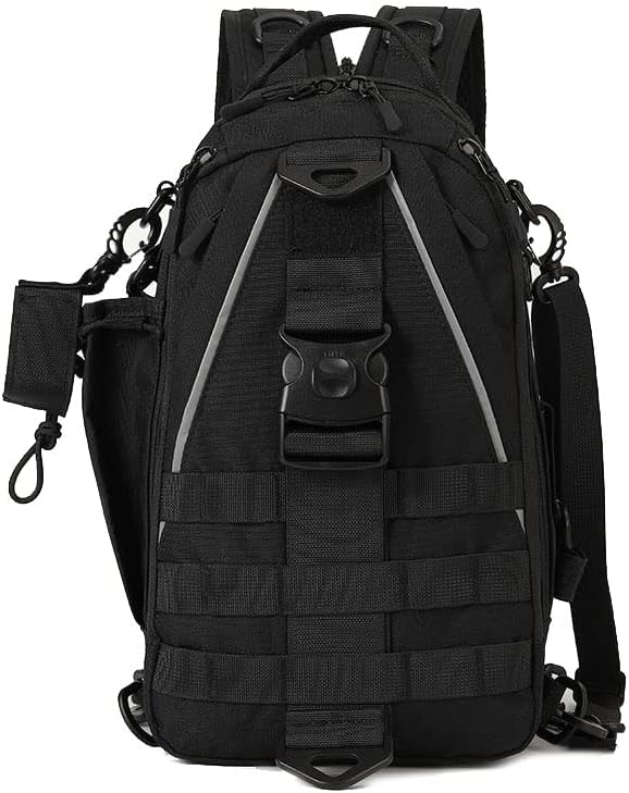 Outdoor Sports Pack Hiking Bag Rucksack Knapsack Combat Camouflage Tactical Backpack - Black