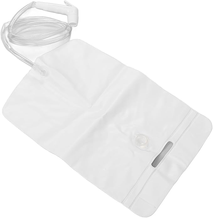 Bedside Shower Water Bag Portable Camping Shower Bag with Handle Powerful Water Pressure for Hair Washing Inflatable Shampoo Basin for Elderly and Bedridden Patients Lightweigh