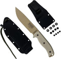 ESEE Knives 6P Fixed Blade Knife w/Molded Polymer Sheath (Dark Earth Blade/Black Sheath)
