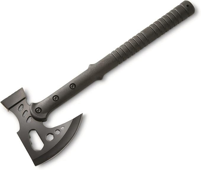 SZCO Supplies 16.25” Black Multipurpose Outdoor Camping Survival Hammer Hatchet Axe with Nylon Sheath 211557 Back