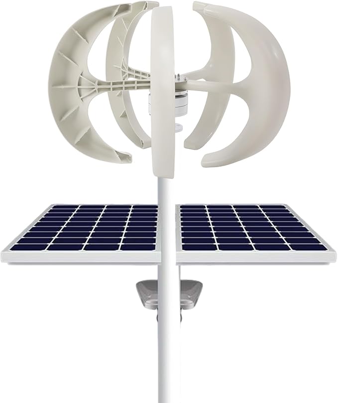 600W Wind Turbine Generators Kit 24V 5 Blades Vertical Axis Wind Power with Controller 5 Blades Lantern Motor Vertical Axis Windmill for Home Camping -40～80℃ Working Temperature