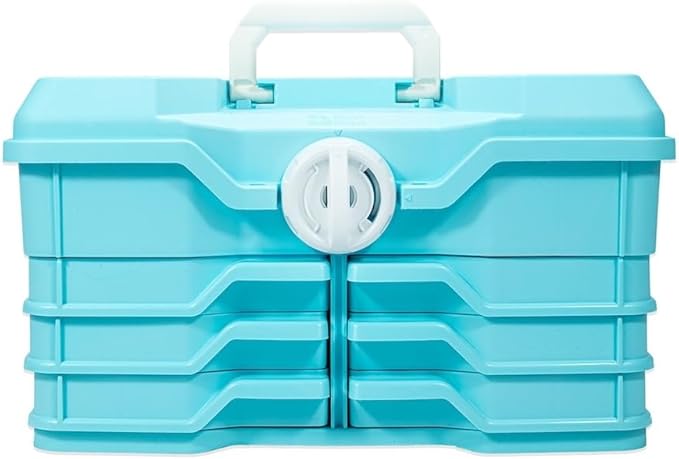 Best Kept | Portable Carrying Case | First Time Mom Essentials | Plastic | Baby Clothes Organizer | Portable Storage Box | Baby Shower For Boy | Baby Blue