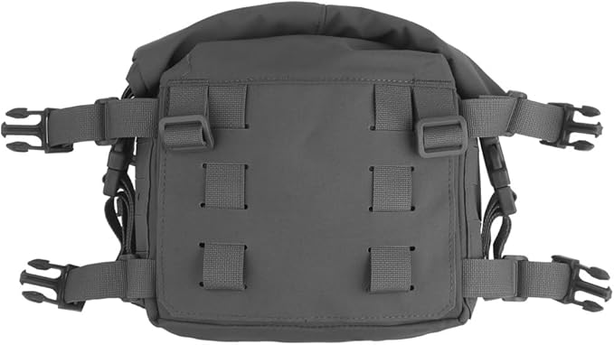 Tactical Expansion Pack Chest BagLarge Capacity MOLLE Admin Pouch Utility Chest Pouch for Placard Split Chest Rig