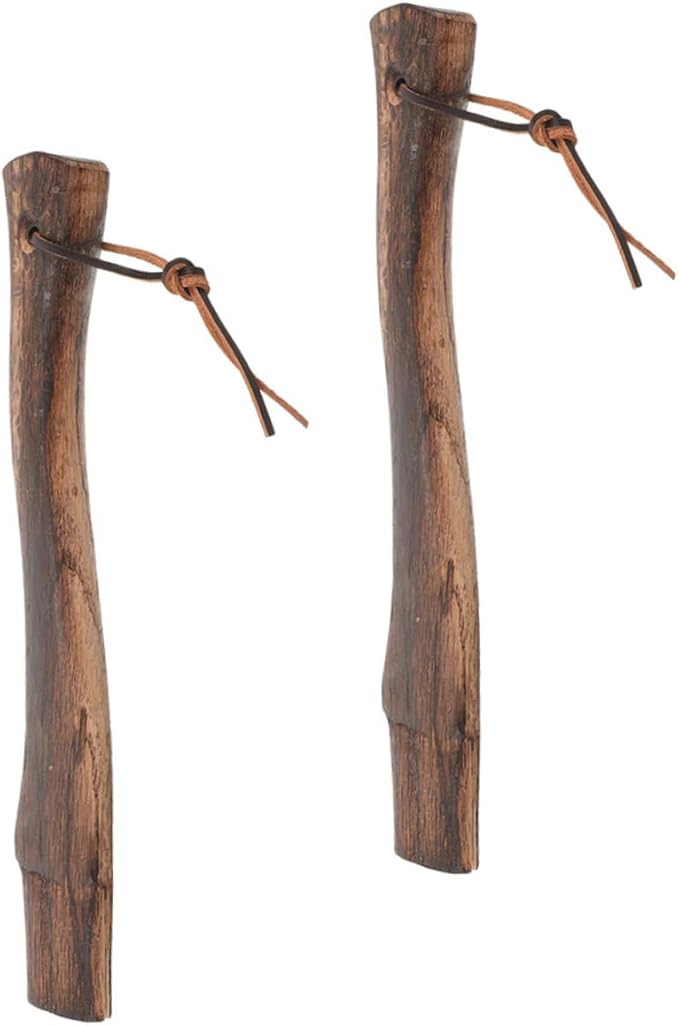 BESPORTBLE 2pcs Axe Handle Replacement Sturdy Wooden Axe Grip Ergonomic Design for Firewood and Camping Use Natural Wood Material Comfortable and Easy to Maintain