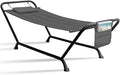 Sorbus Cozy Hammock Bed- Patio Hammock with Stand w/Pillow and Storage Pockets- Heavy Duty 500lbs Support- Durable Outdoor Hammock- For Patio Garden Backyard Poolside- Weather Resistant Outdoor Bed