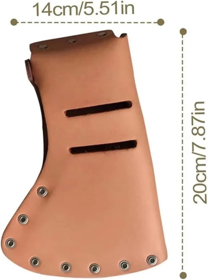 Hatchet Sheath Portable Head Leather Protection Covers Make Your Hatchet with Adjustable Safety for Lumberjacks Working Outdoors(20x14cm)