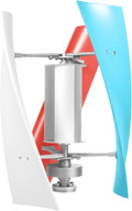 12V Wind Turbine 400W Wind Power Generator Kit with Electromagnetism Controller 3 Vertical Fiberglass Blades Wind Turbine Generator 3-Phase Ac Permanent Magnet Generator for Mobile House Boat