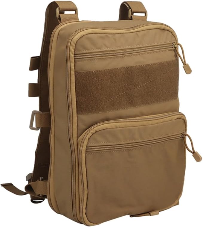 ACEXIER Flatpack D3 Tactical Backpack Hydration Carrier Molle Pouch Airsoft Military Gear Multipurpose Vest Assault Softback Travel Bag (Tan)