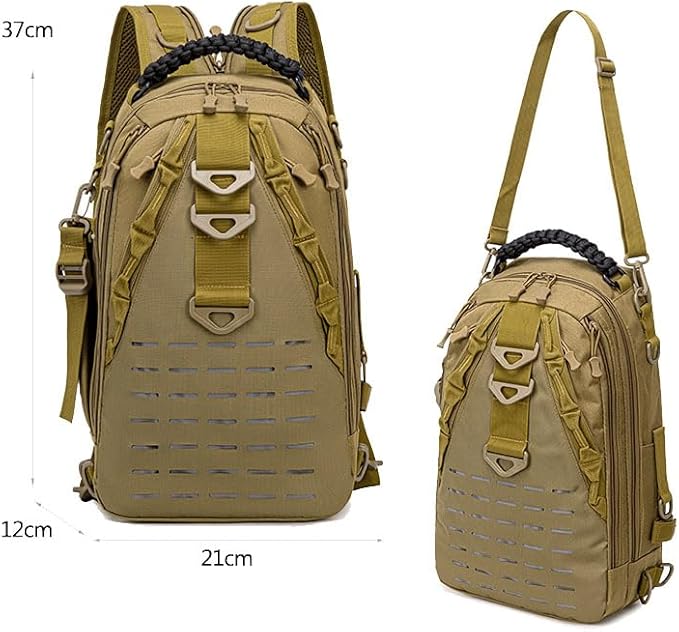 Outdoor Sports Pack Hiking Bag Rucksack Knapsack Combat Camouflage Tactical Backpack- Black CP