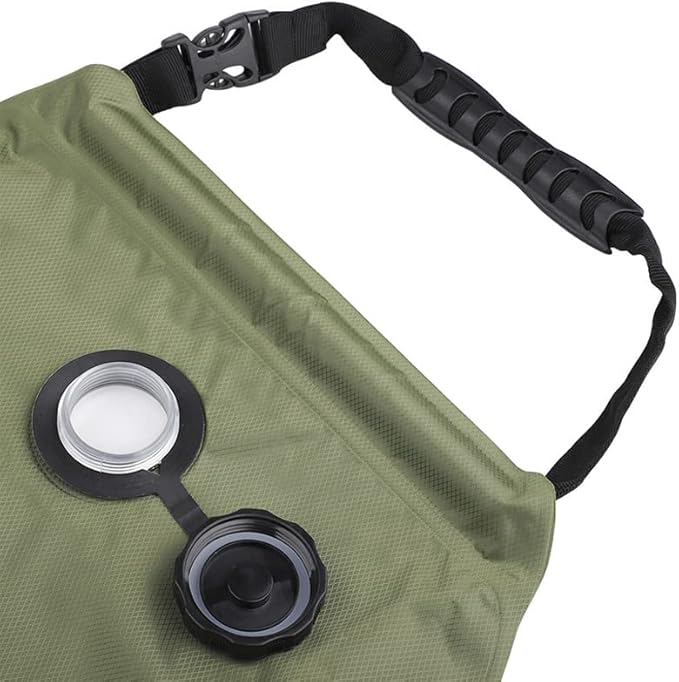 Solar Shower Bag 5 gallons 20L Solar Heating Camping Bath Bag Large Capacity Water Storage Bath Removable HoseOn Off Switchable Shower Head for Traveling Beach Swimming Hiking