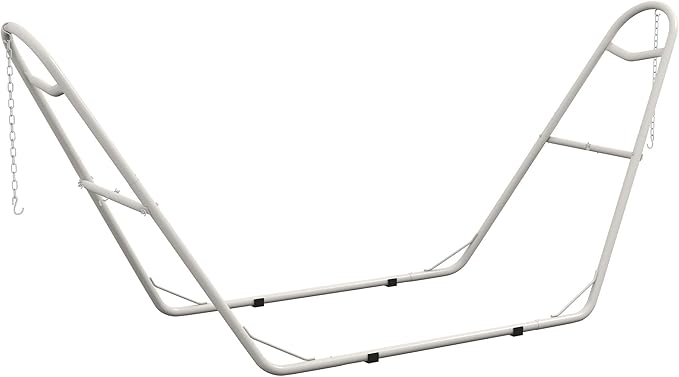 10.3 feet 550 pounds Hammock Stand Durable Portable Fully Adjustable Weather Resistant Off-White Heavy-Duty Steel FFor rame Includes CarryBag