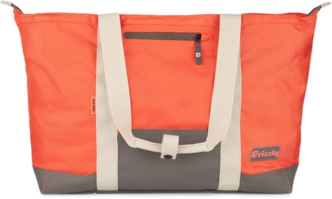 Grizzly Drifter Carryall | Insulated Tote for Beach Boat Camping Fishing Gym Hiking Hunting Kayak | Dry Bag | Coral