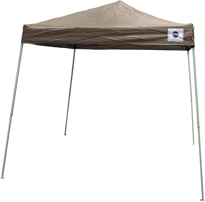 Impact Canopy 10x10 Slant Leg Pop up Canopy Tent Khaki-No Sidewall