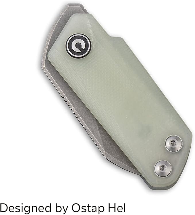 CIVIVI Ki-V Front Flipper Pocket Knife Double Detent Slip Joint Small Folding Knife with Deep Carry Pocket Clip For Easy EDC C2108A (Natural)
