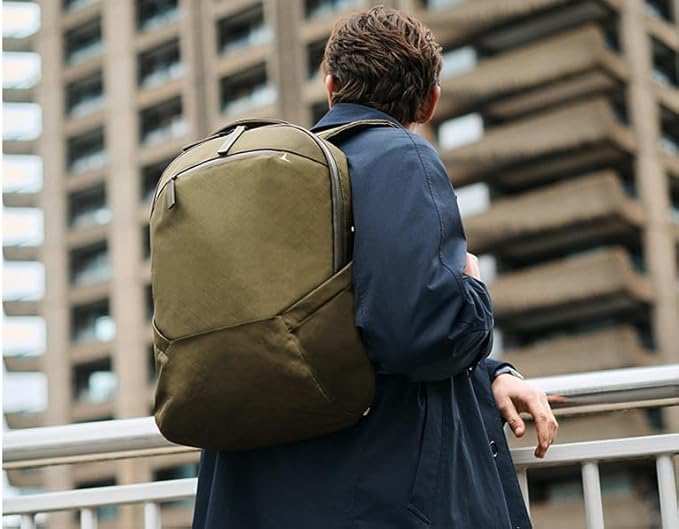 Troubadour Apex Backpack 4.0 EPX Edition - Ultra-Durable 22L Laptop Backpack with Recycled EPX Fabric Fits 17” Laptop - Lightweight Travel &amp Work Backpack – Olive