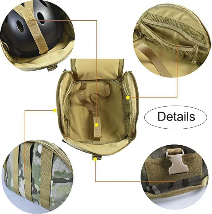 Tactical Helmet BagAirsoft MOLLE Clamshell Helmet Storage Pack Carrying Bag Case
