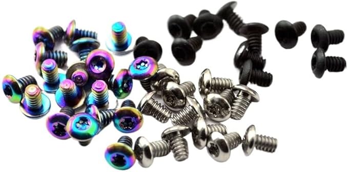 5PCS T8 Torx Head Titanium Screws Fits for Flashlight or Torch Deep Carry Pocket Clip(Black)