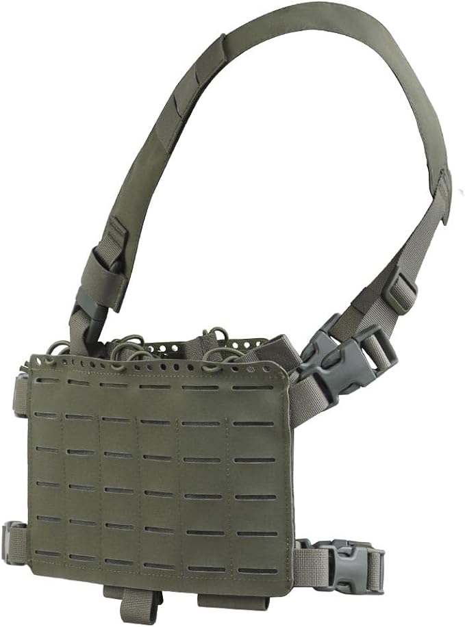 WoSporT Tactical Chest PackPlacard Split Front Chest Rig MOLLE System Magazine Pouch