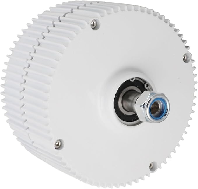 3 Phase AC Permanent Magnet Synchronous Alternator Generator High Efficiency Dual Axes 24V Output for Vertical Horizontal Wind Turbines Aluminum Alloy Carbon Steel 15x15x15cm (400w)