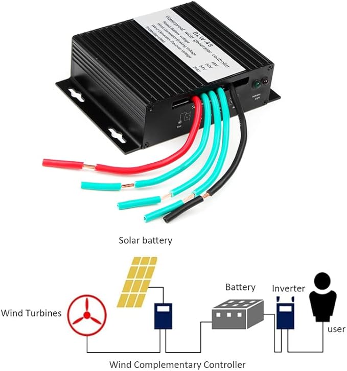 1500W-4500W Wind Turbine MPPT Charge Controller 12V 24V Auto 48V MPPT Wind Wind Controller for Lithium Battery Solar Panels Or Wind Generator
