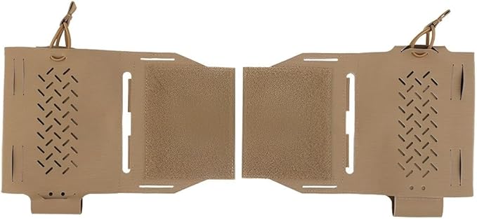 2PCS Tactical Side Packs Nylon Gear Expansion Accessories With Quick-Release &amp Breathable Slots For Team Activities/Tactical Games