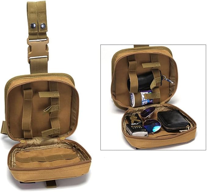 Outdoor Sports Airsoft Gear Molle Assault Combat Hiking Bag Accessory Camouflage Kit Pack Tactical Medical Pouch with Leg Strap