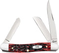 Case XX WR Pocket Knife Medium Stockman Crimson Bone Item #27382 - (6318 SS) - Length Closed: 3 5/8 Inches