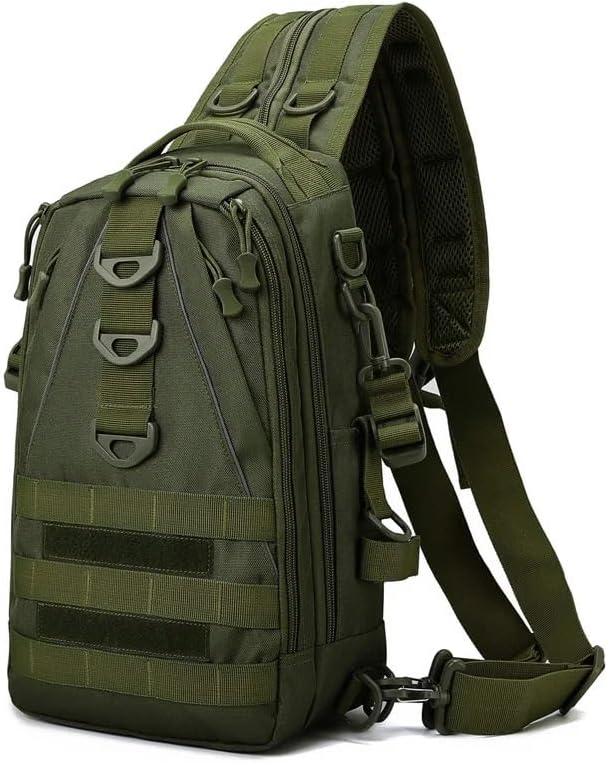 Jungle Leopard Rucksacks Tactical Backpacks Waist Chest Climbing Bag Sport Travel Short Trip Fishing Pack Outdoor(OD)