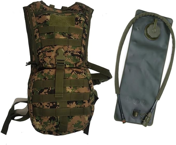 Outdoor Sports Hiking Bag Tactical Assault Combat Camouflage Tactical Molle Water Pack 3L Hydration Pack
