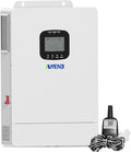6500W Hybrid Solar Inverter 48V DC to 110V AC Pure Sine Wave Built-in 2 MPPT Controller Max. 150A Battery Charging Support Parallel 6 Units Dustproof for Home On/Off-Grid Systems