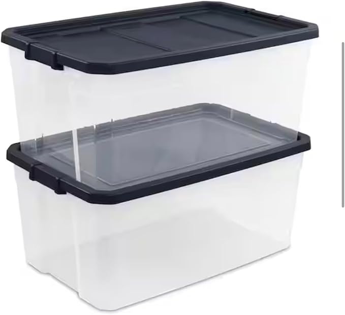 116 qt. Stacker Box with Ink Lid Storage Container