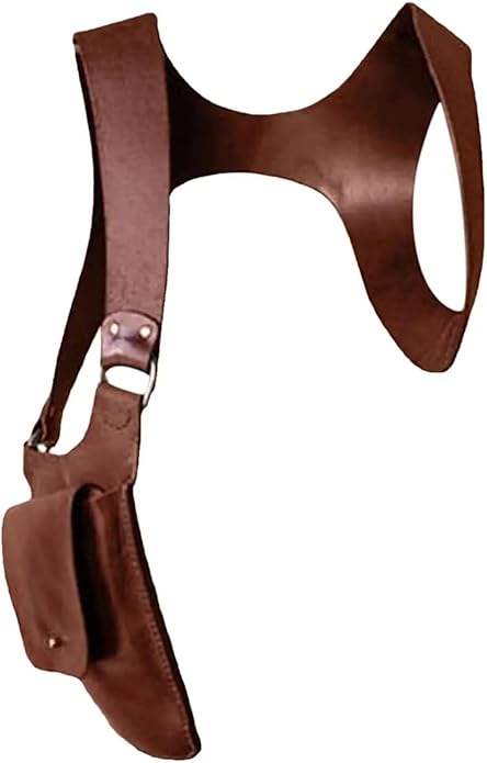 Double Shoulder Armpit Bag for Men Leather Hidden Underarm Shoulder Bag Mobile Phone Wallet Concealed Pack for Outdoor