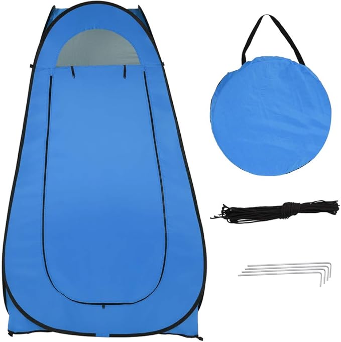 Pop Up Pod Changing Room Privacy Tent – Instant Portable Outdoor Shower Tent Camp Toilet Rain Shelter for Camping &amp Beach – Lightweight &amp Sturdy Easy Set Up Foldable - with Carry Bag-Blue