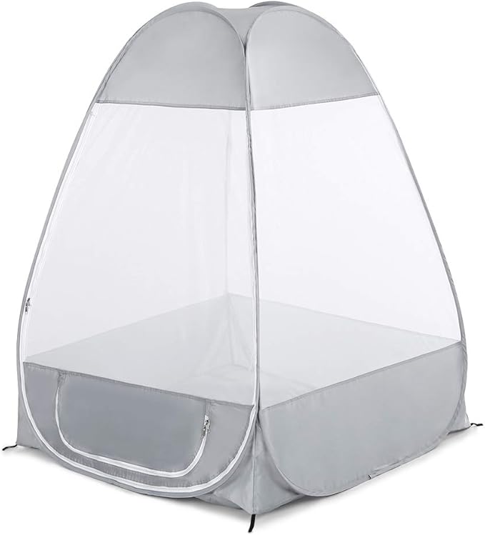 Single Outdoor Net Shelter for Camping Quick Folding Tent for Yoga Portable Tent Gray