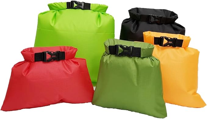 15pcs Outdoor Compression Bags Drawstring Laundry Travel Bags for Camping Kayaking Boating Random Color