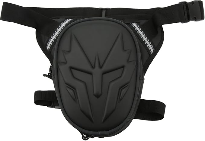 Motorcycle Leg Bag Thigh Packs PVC Matte Outdoor Carbon Fiber Drop Leg Bag Multifunctional Crossbody Shoulder Bag for Riding Travel Hiking (Frosted Black)