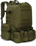 Outdoor Sports Pack Hiking Bag Tactical Rucksack Camo Knapsack Combat Camouflage Molle 55L Tactical Backpack - Green