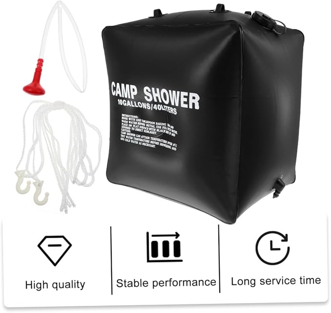 Solar Heating Bag Pouch Mesh Camping Shower Bag Solar Powered Shower for Outdoor Travel