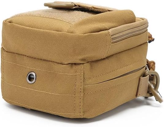 Outdoor Sports Gear Molle Assault Combat Hiking Pack Accessory Camouflage Kit Pouch Tactical Small Sling Bag- Tan